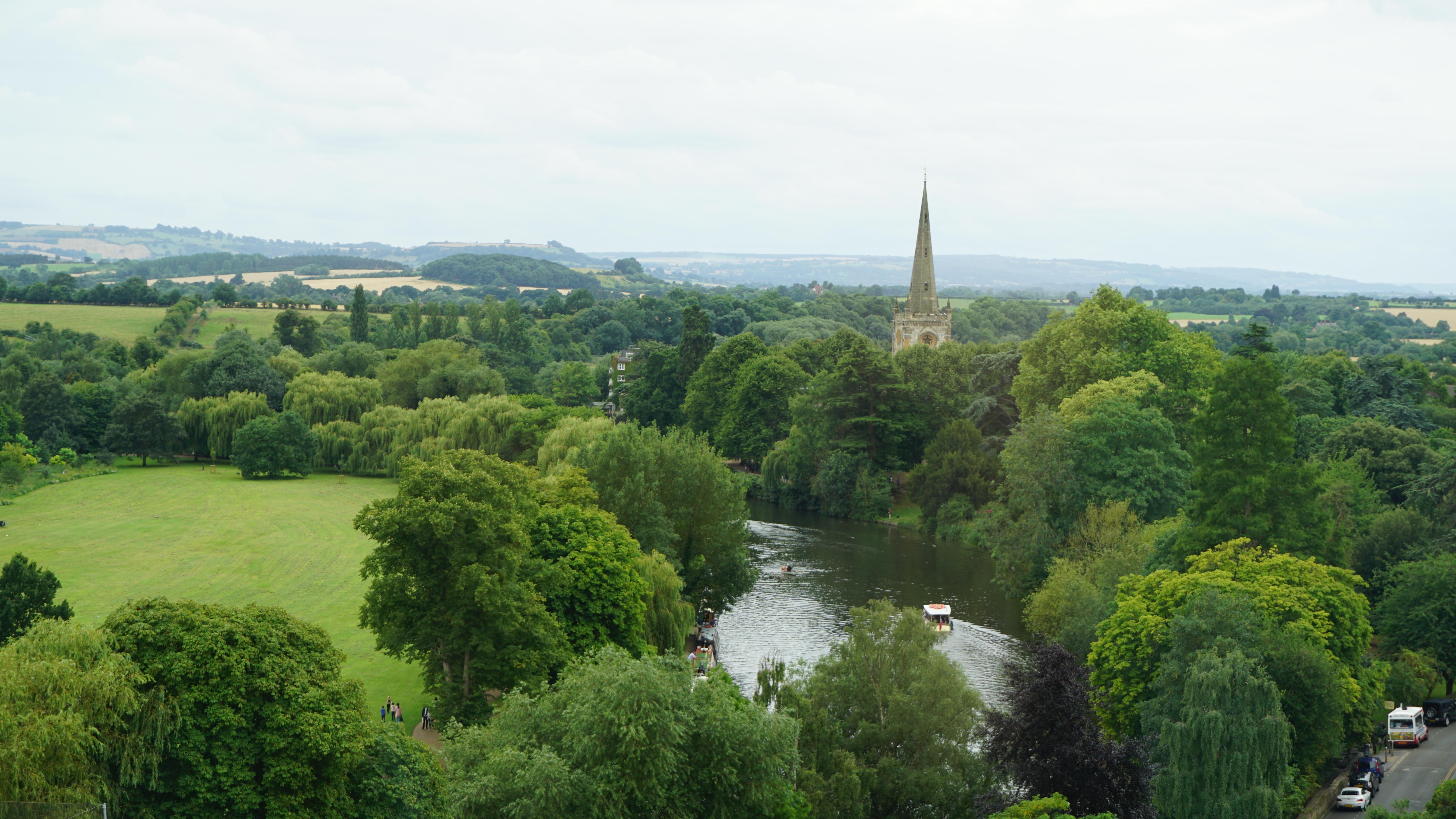 View of the River Avon from the Tower of the Royal Shakespeare Company, Stratford-Upon-Avon