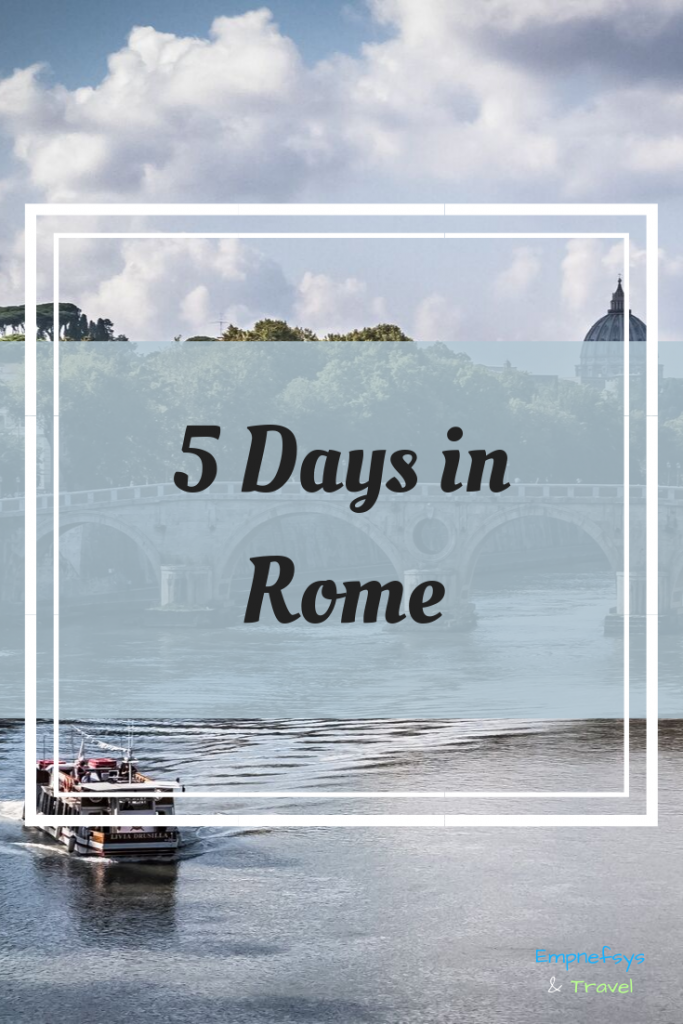 Pinterest Graphic for 5 days in Rome