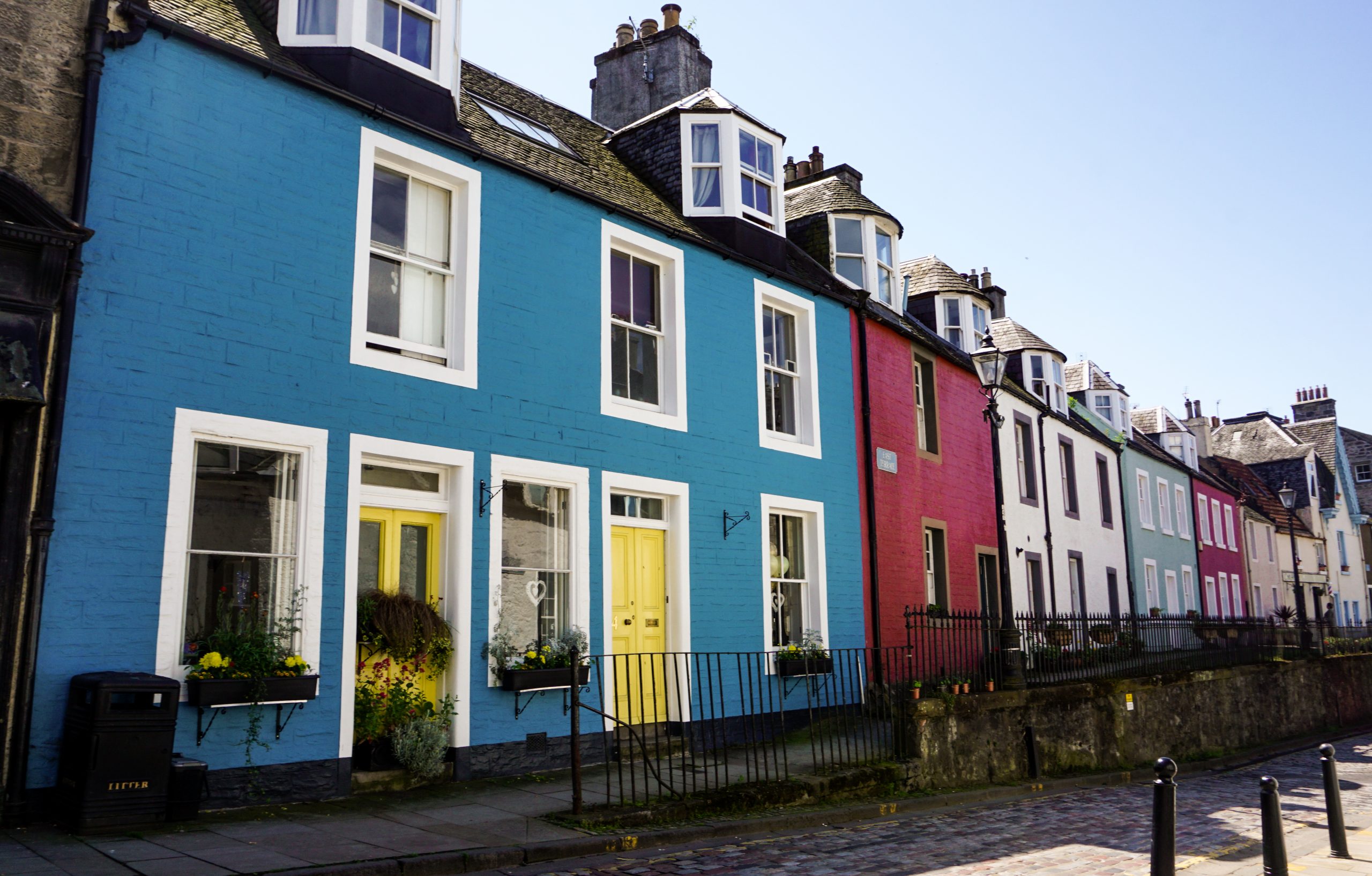 Colourful homes in Queensferry