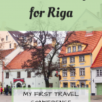 Pinterest Graphic for My first travel conference and a solo trip to Riga blogpost
