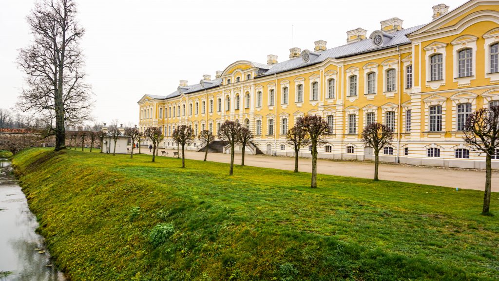 The exterior of the Rundāle Palace in Latvia