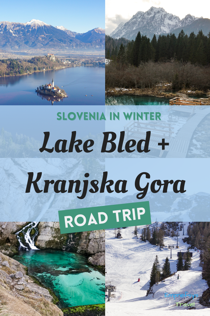Collage of Lake Bled, Zelenci Nature Reserve, Vogel and Savica Waterfall