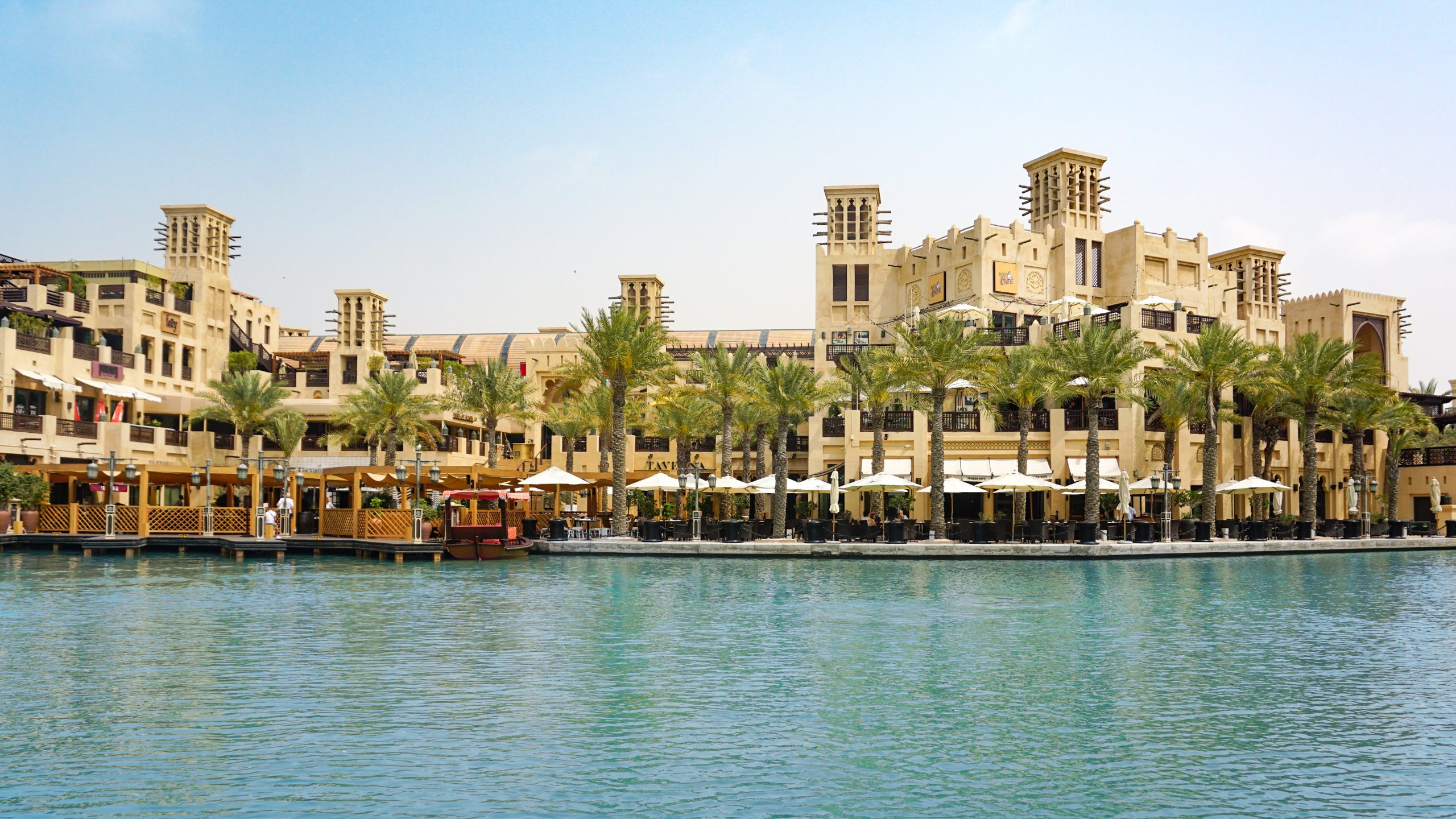 View of luxury buildings at Madinat Jumeirah