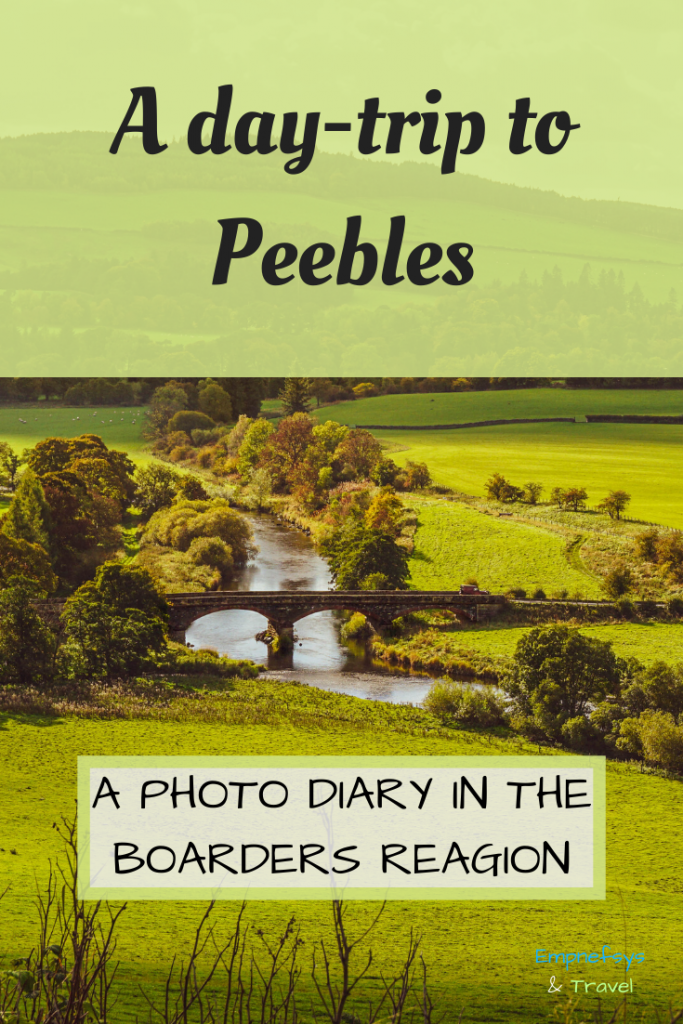 Pinterest Graphic for a day trip to Peebles in Scotland