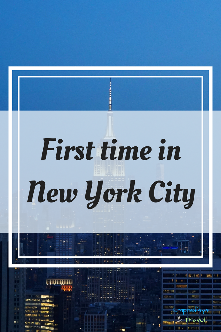 Pinterest Graphic for First Time in New York City