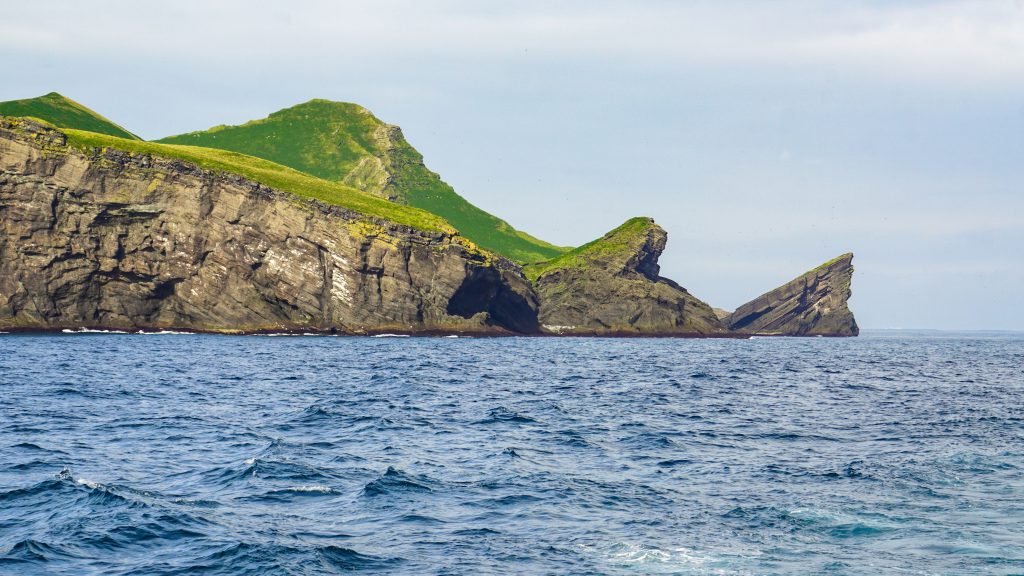 An island of the Westman Islands complex in Iceland