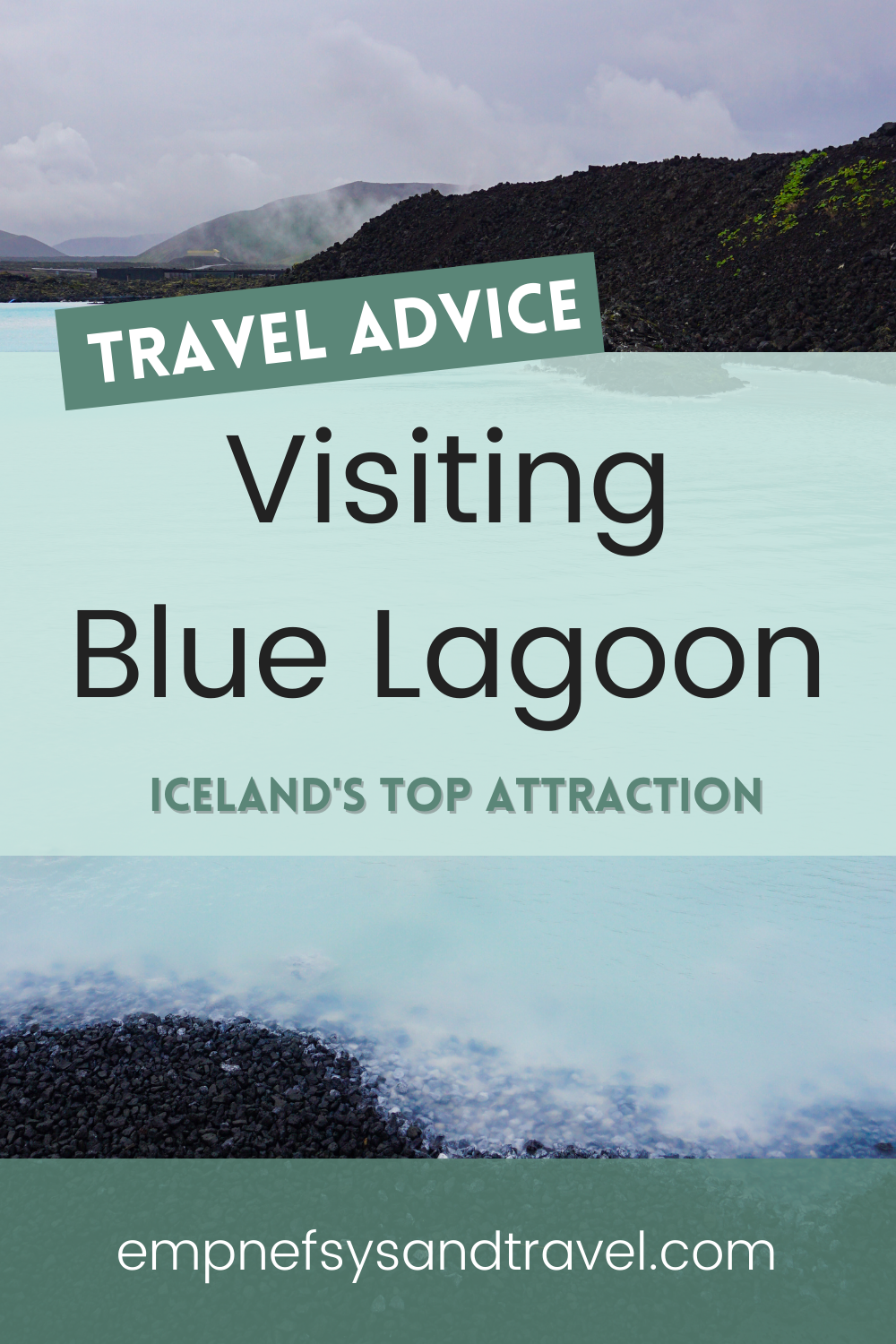 Pinterest Graphic for Visiting Blue Lagoon in Iceland