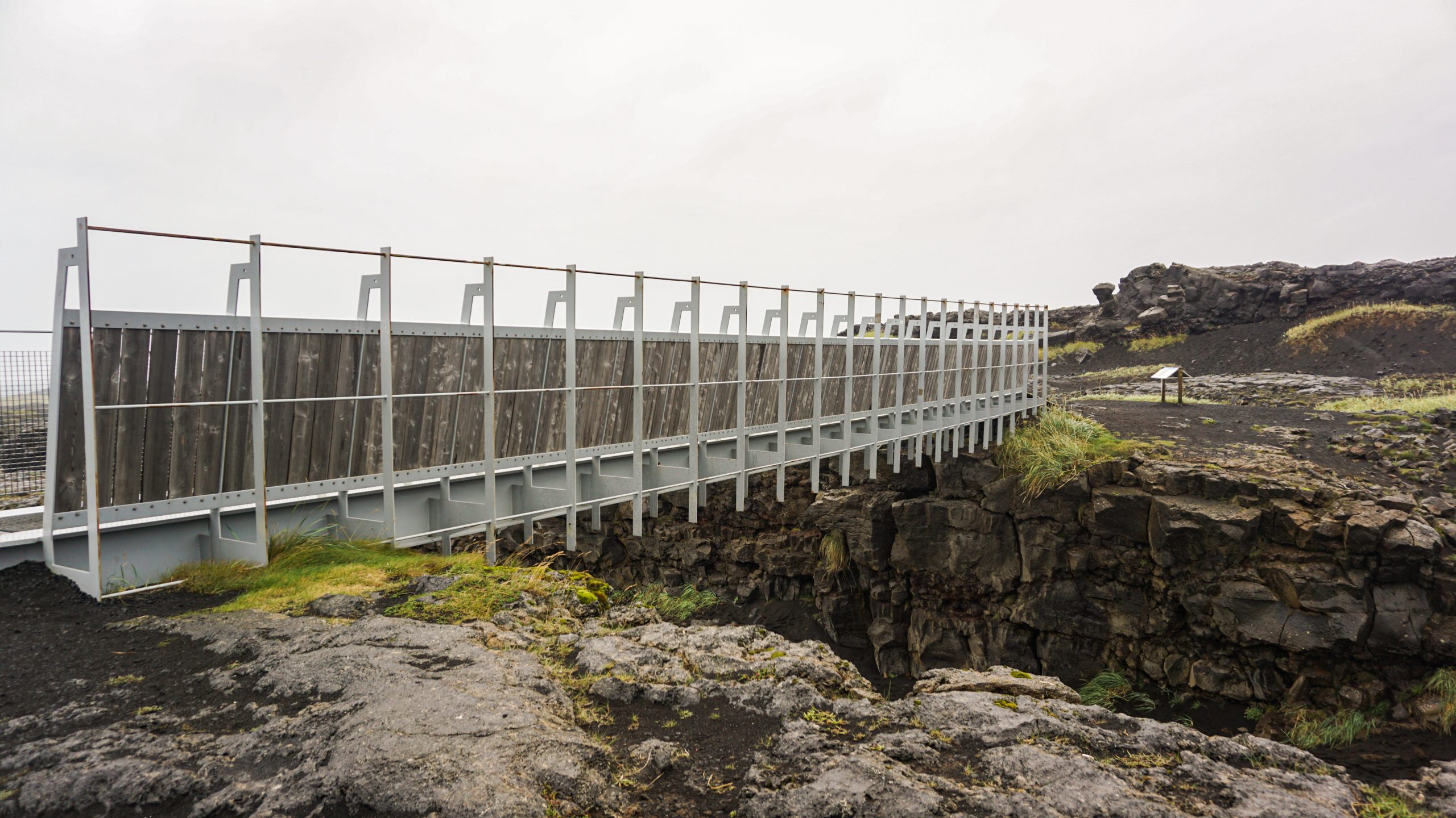 A bridge connecting two tectonic plates