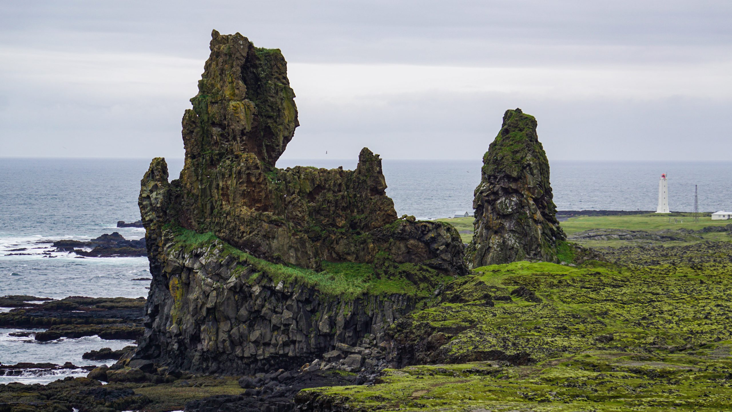 A rock formation on the Icelandic coast