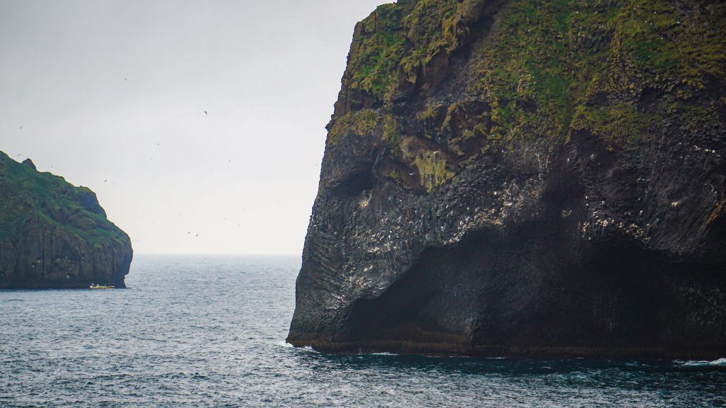 An elephant-shaped rock in Iceland's Westman Islands