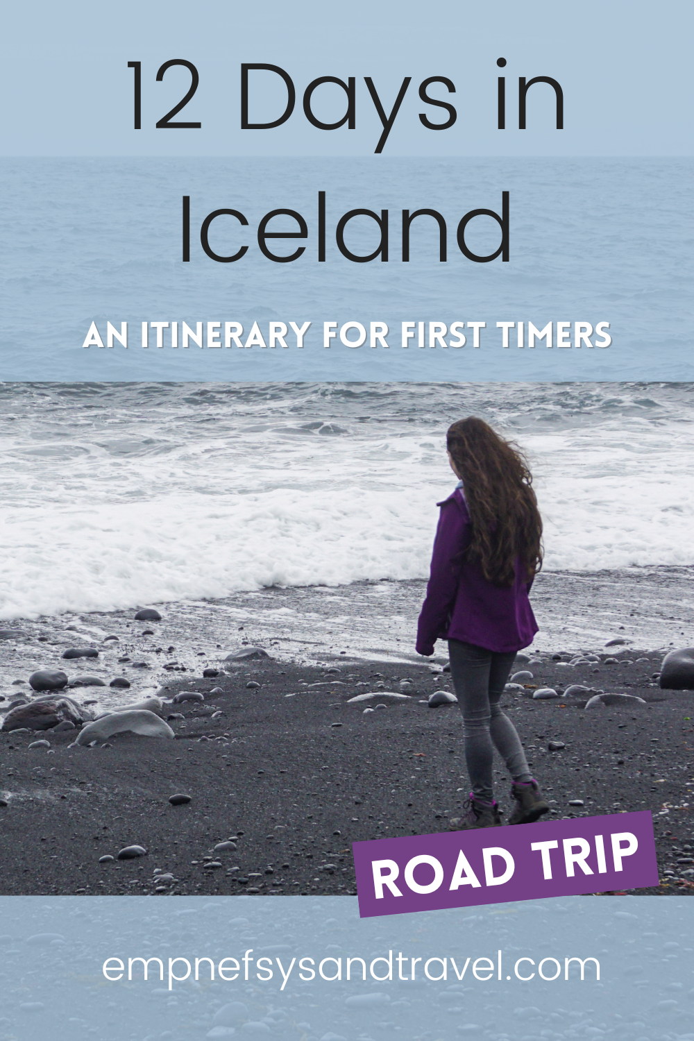 Pinterest Graphic for 12 Days in Iceland Road Trip Itinerary